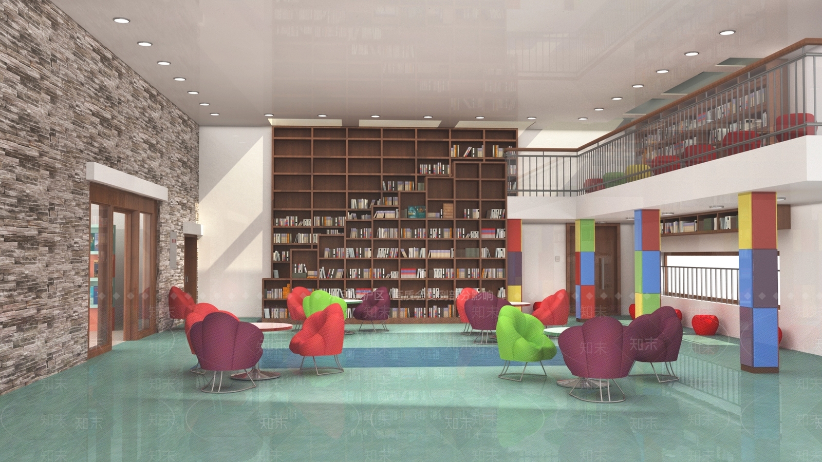 现代图书馆3D模型下载【ID:1164666573】