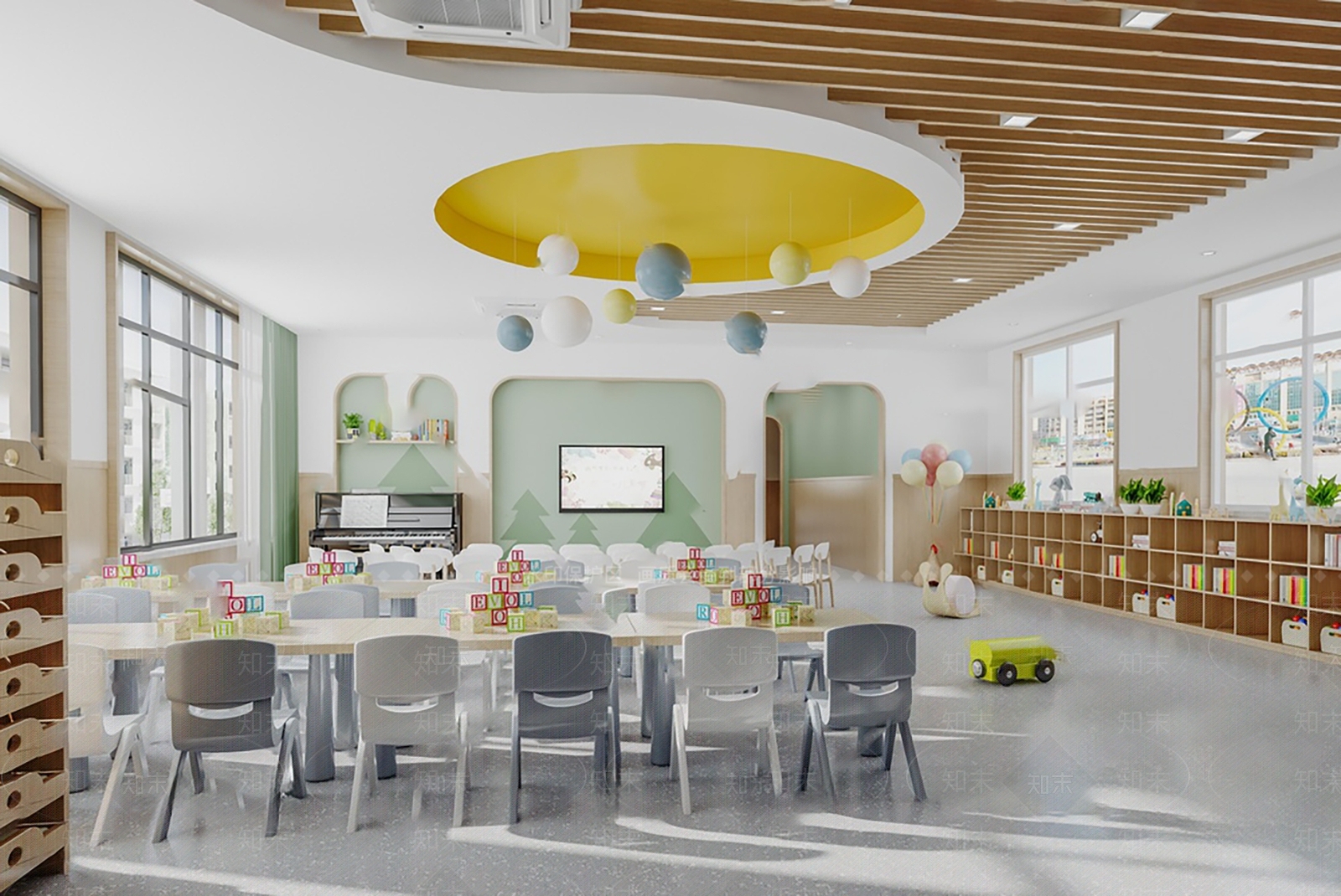 现代幼儿园3D模型下载【ID:1164667087】