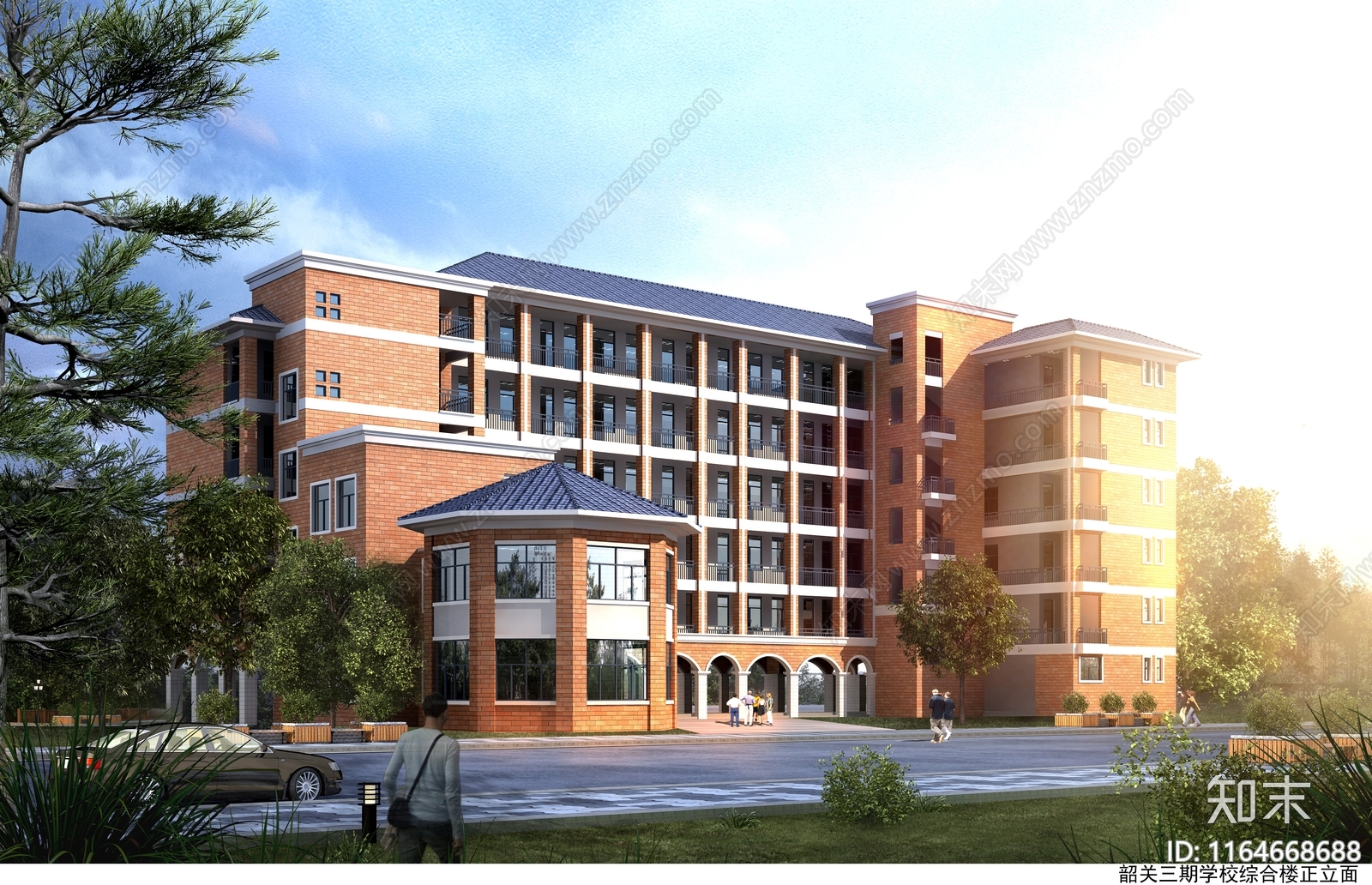 现代学校建筑cad施工图下载【ID:1164668688】