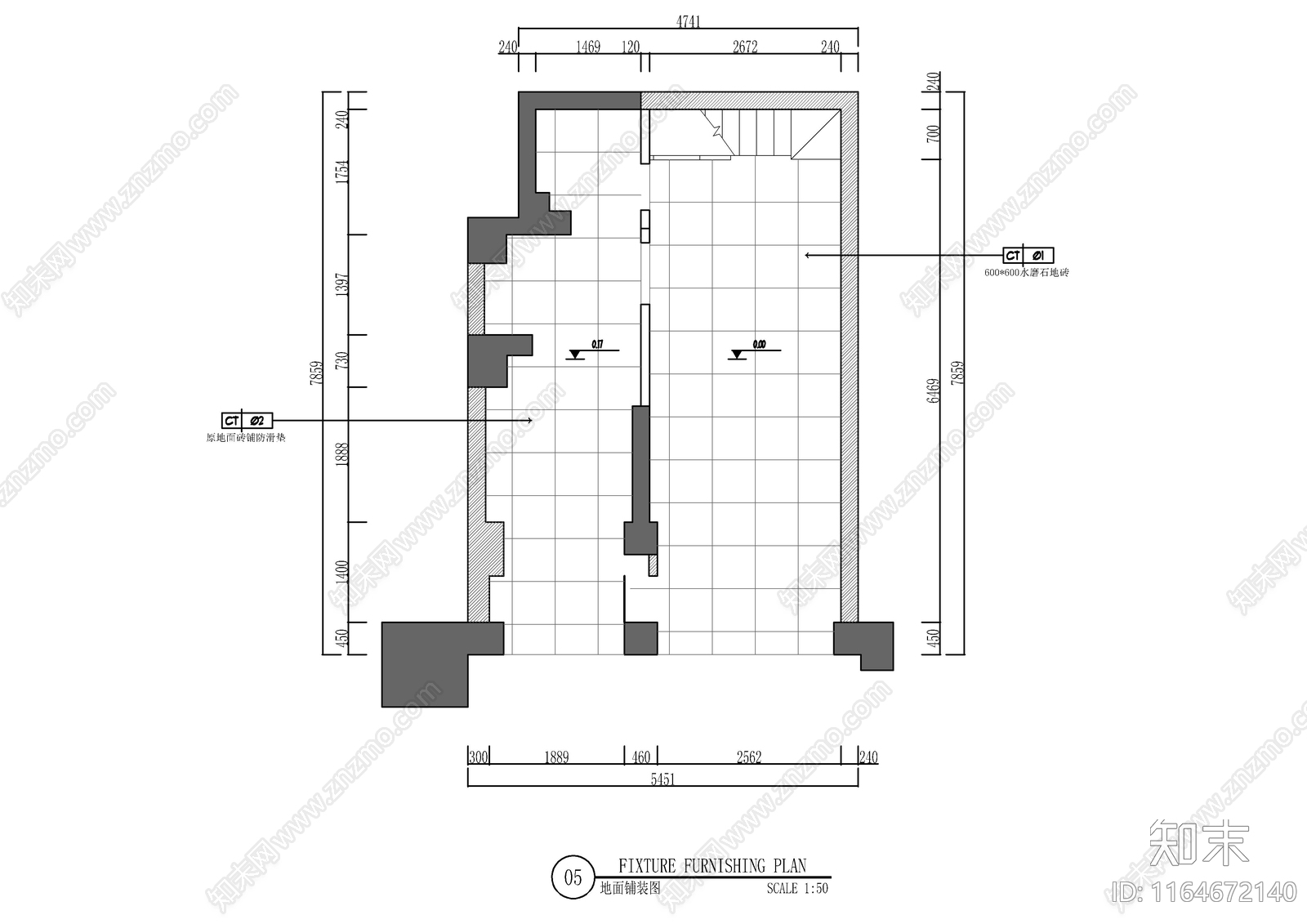 现代快餐店cad施工图下载【ID:1164672140】