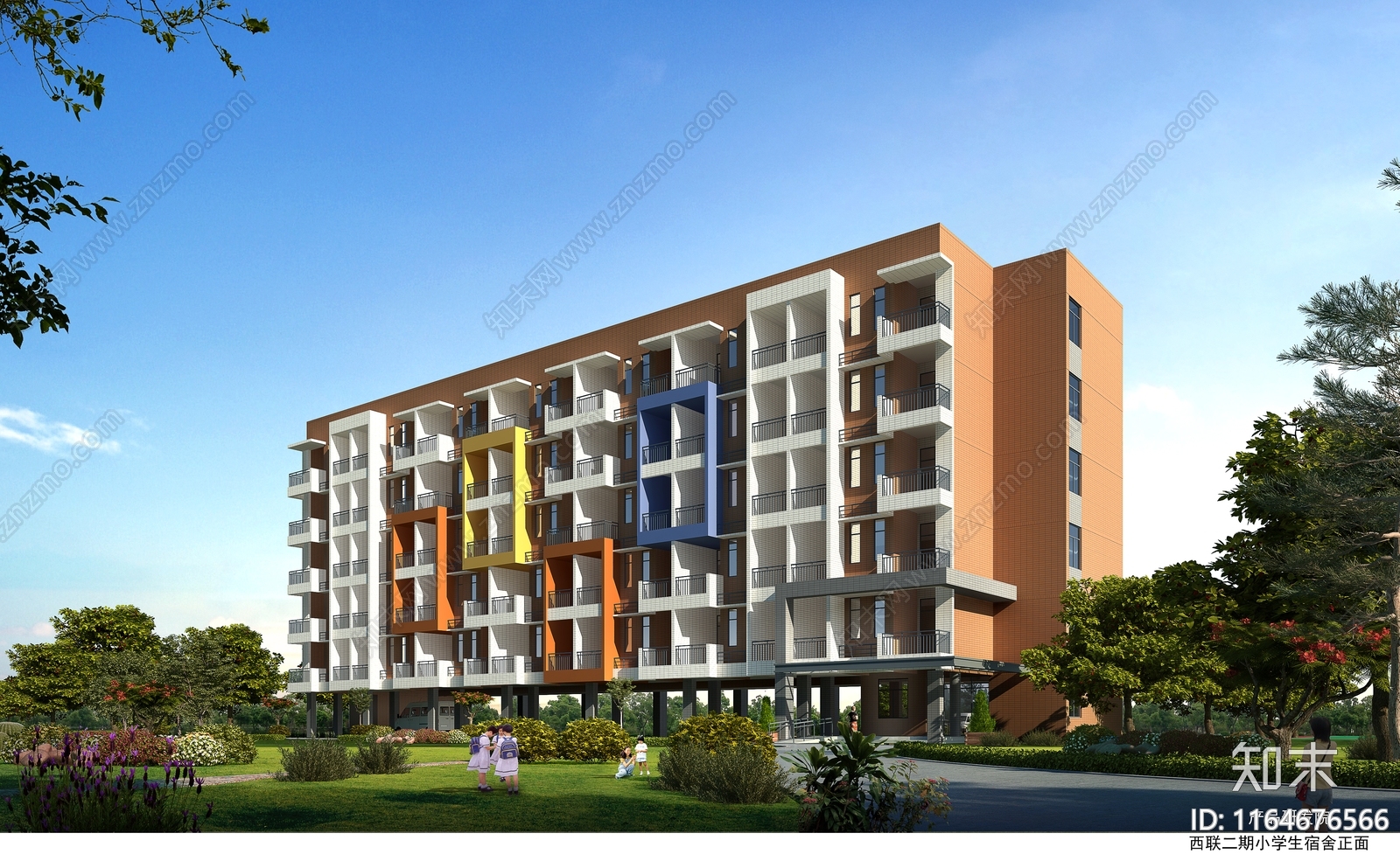 现代学校建筑cad施工图下载【ID:1164676566】