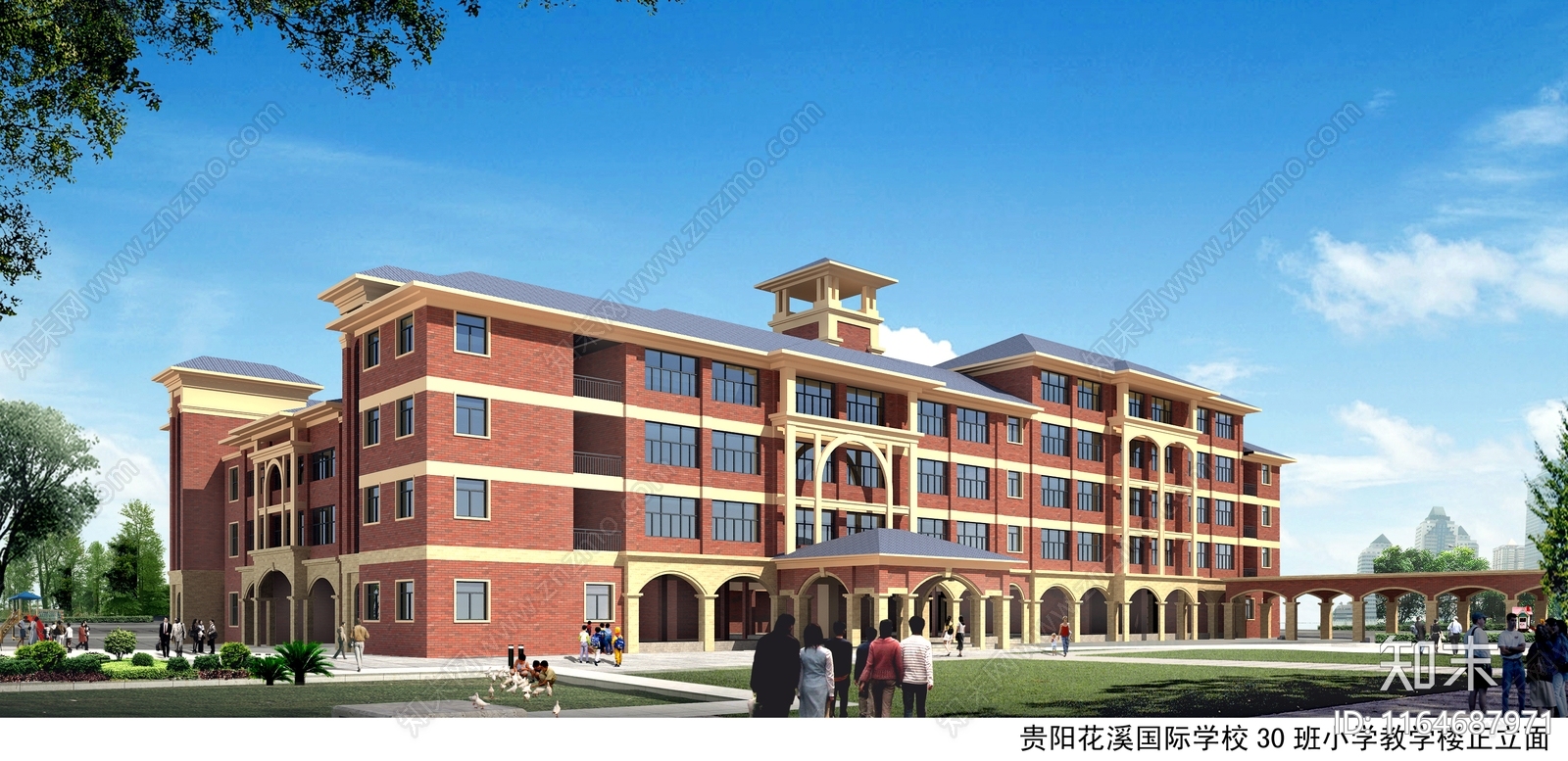 复古学校建筑cad施工图下载【ID:1164687971】