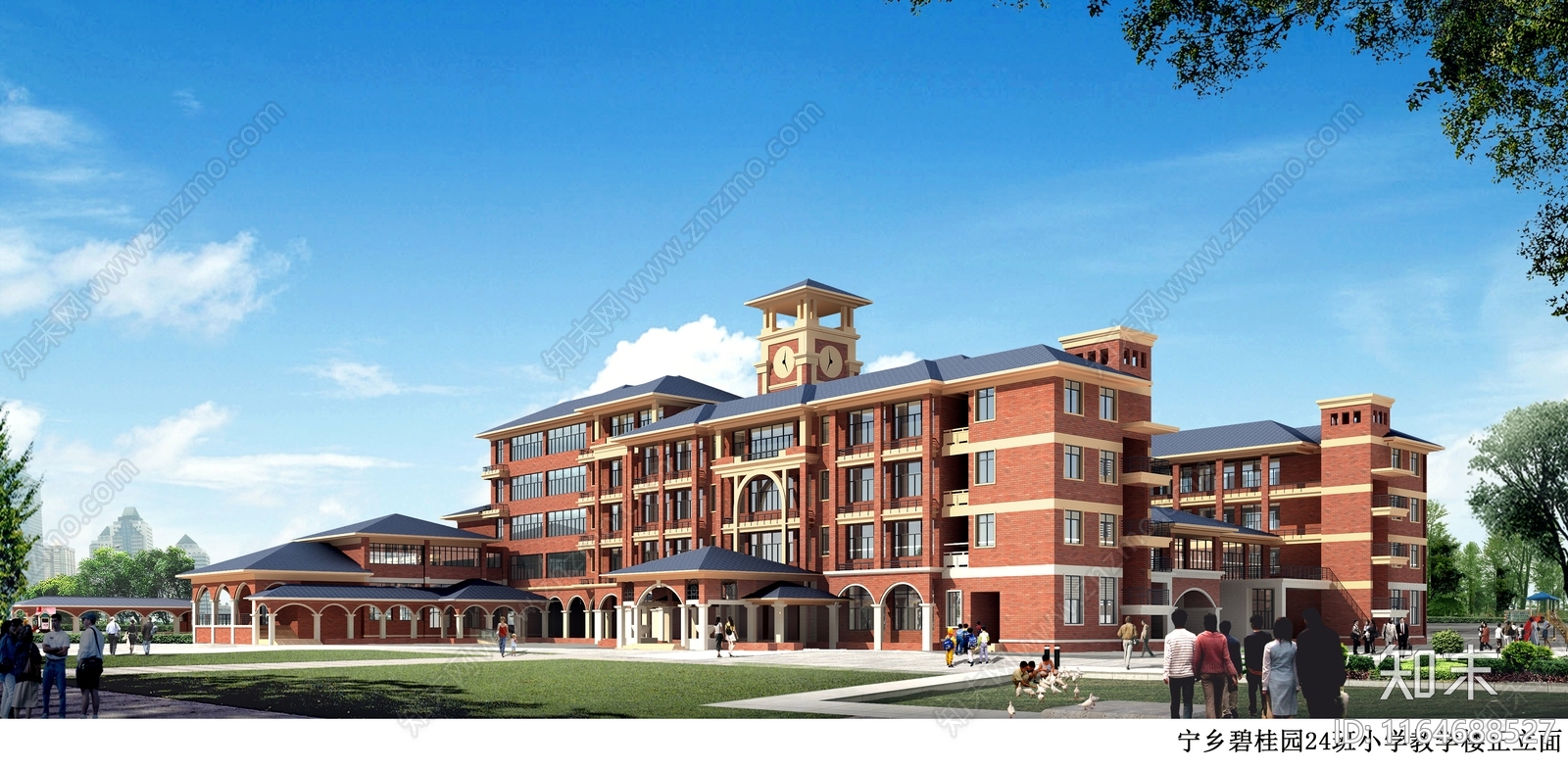 复古学校建筑cad施工图下载【ID:1164688527】