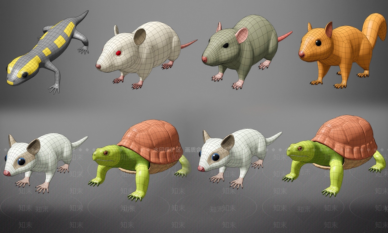 爬行类动物3D模型下载【ID:1164695232】_知末3d模型网