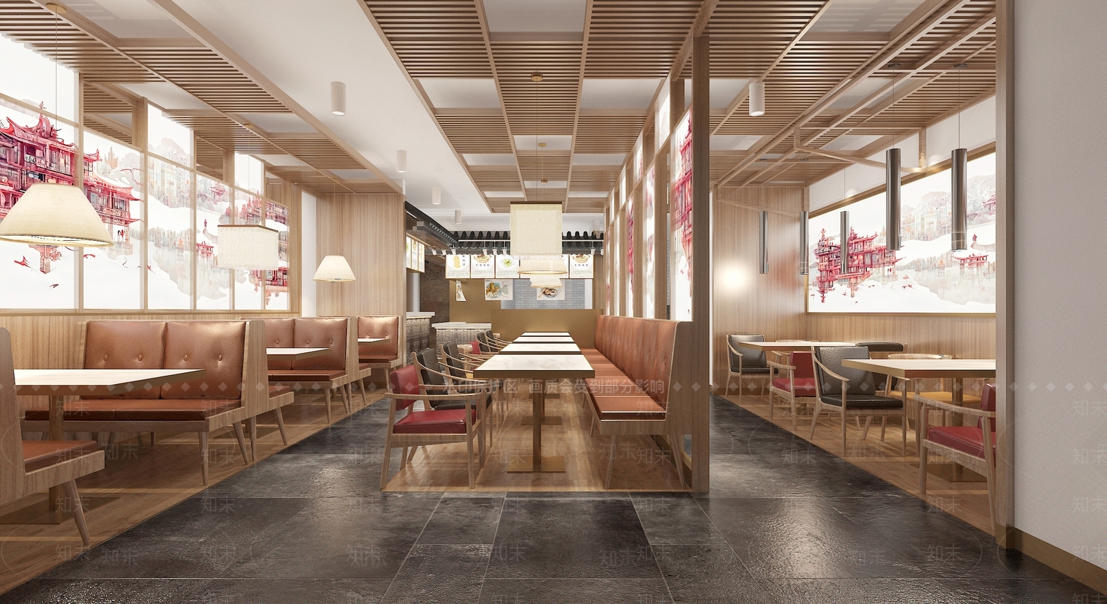 新中式中餐厅3D模型下载【ID:1164695453】