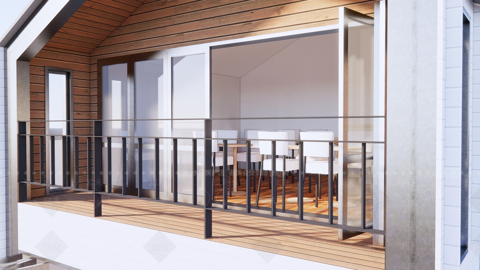 现代餐饮建筑SU模型下载【ID:1164696666】