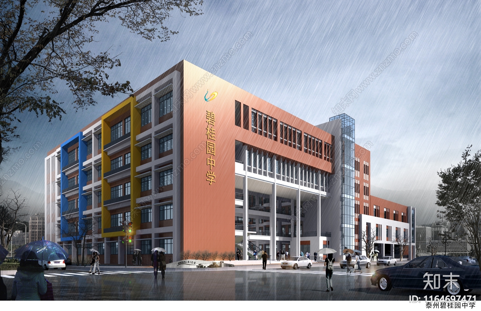 现代学校建筑cad施工图下载【ID:1164697471】