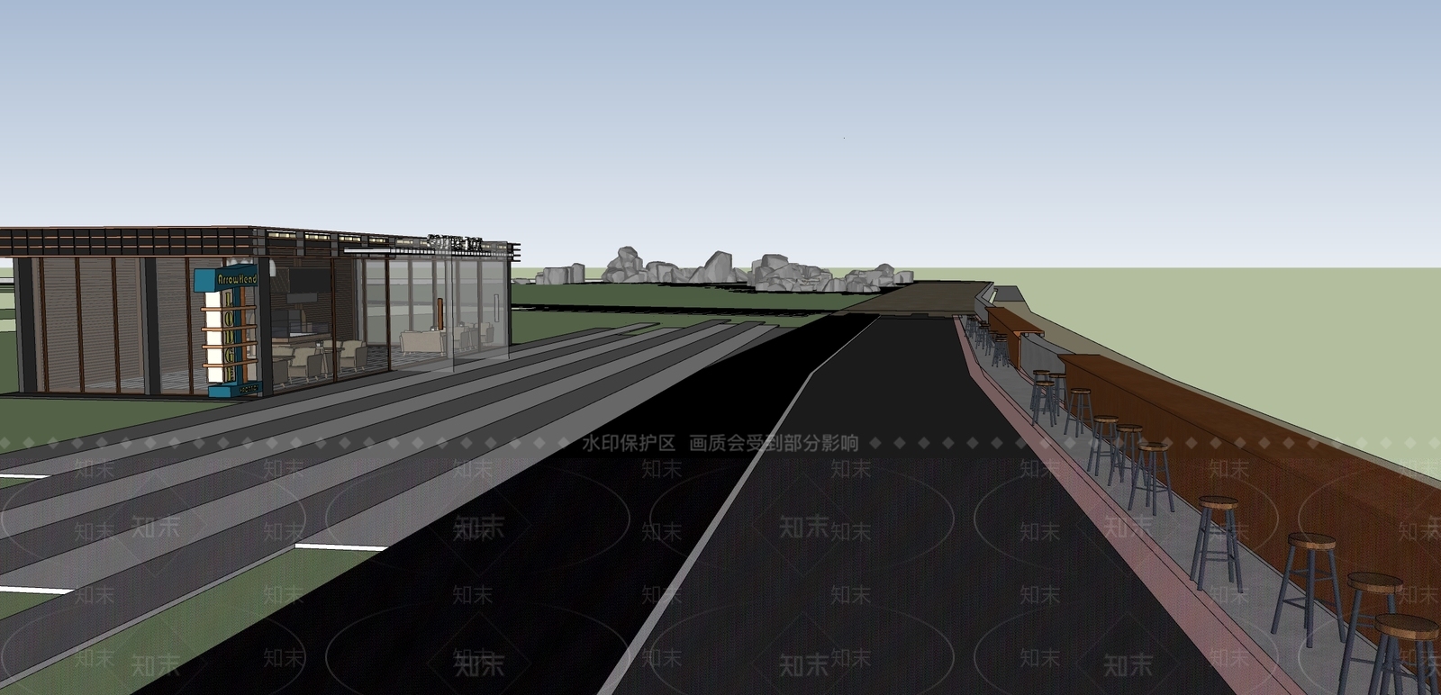 现代驿站SU模型下载【ID:1164699204】