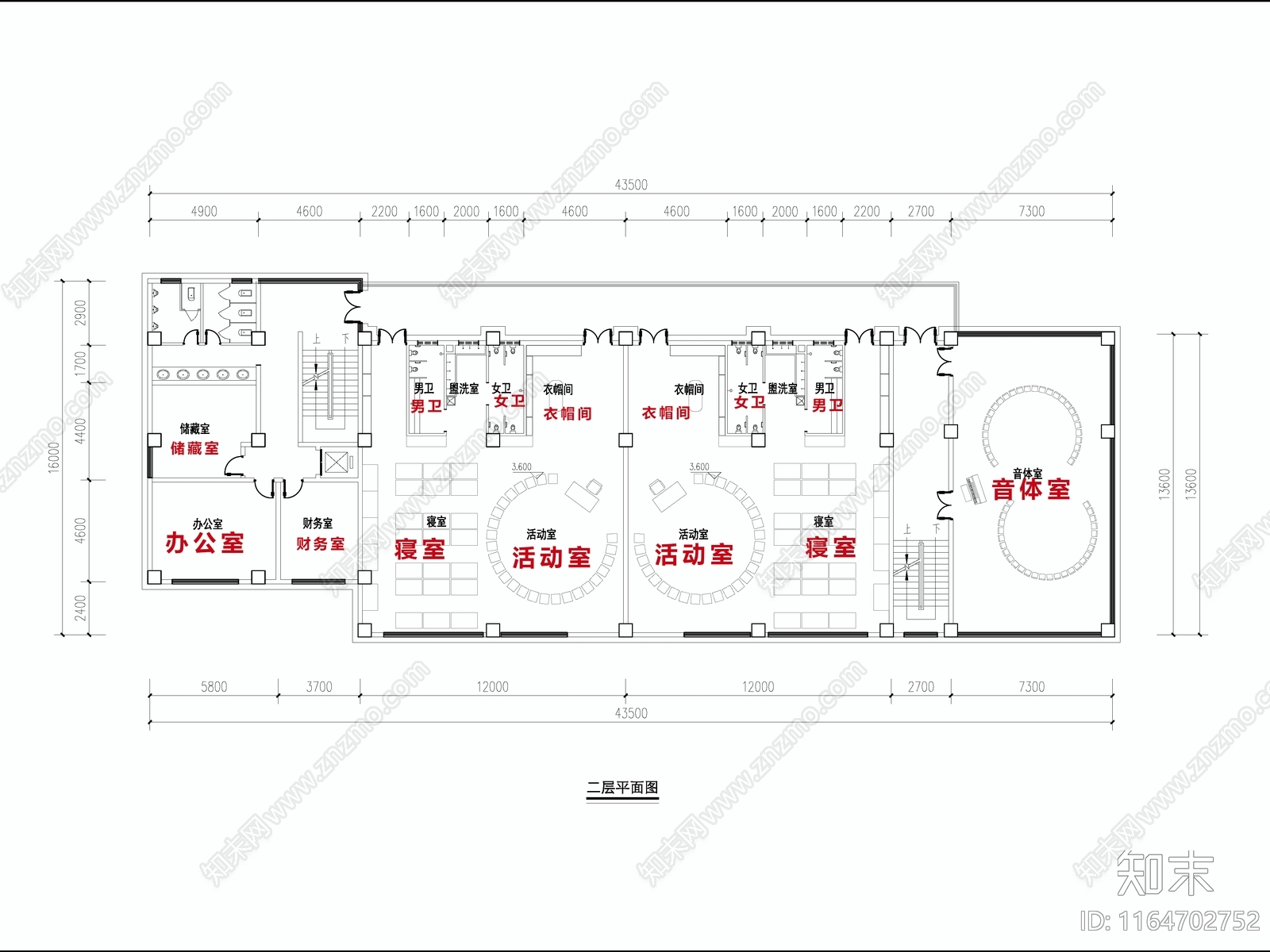 现代幼儿园建筑cad施工图下载【ID:1164702752】