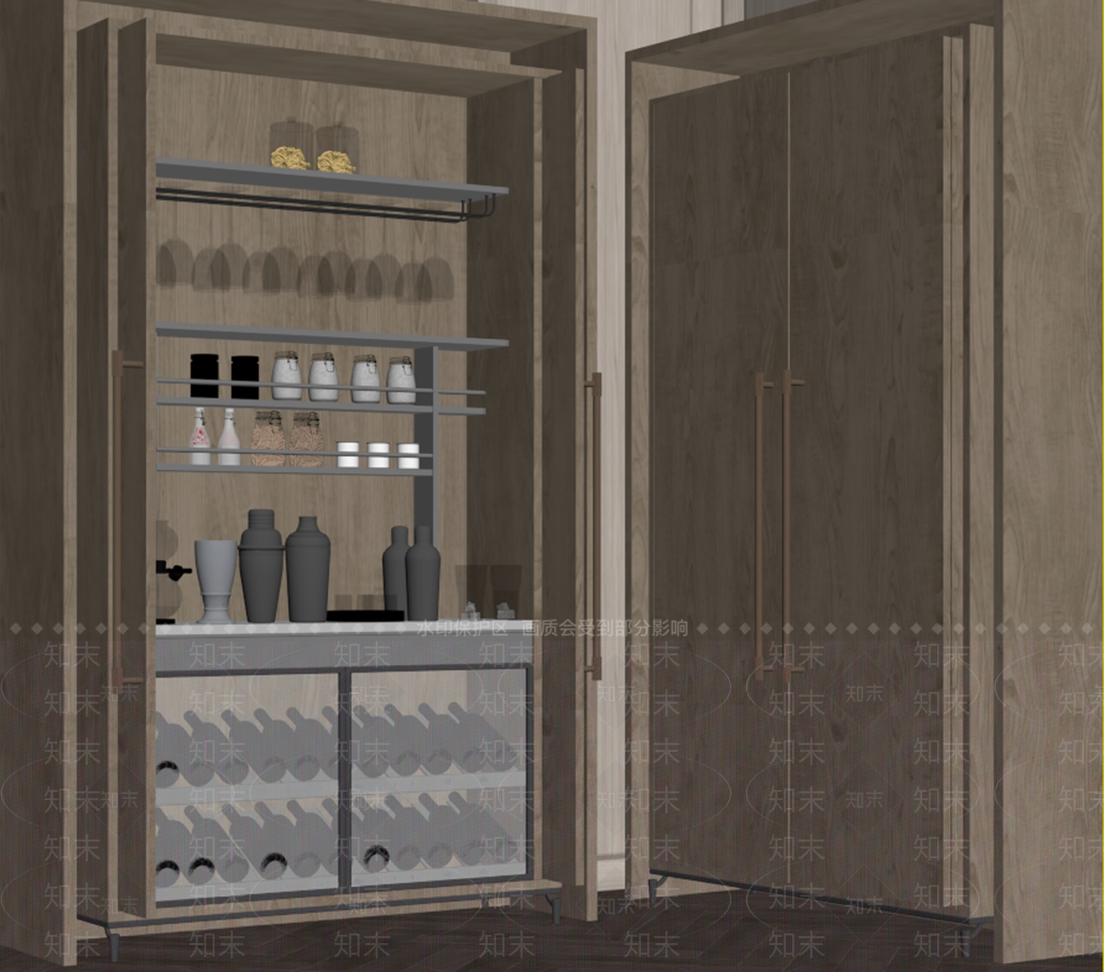 现代储物柜SU模型下载【ID:1164713590】