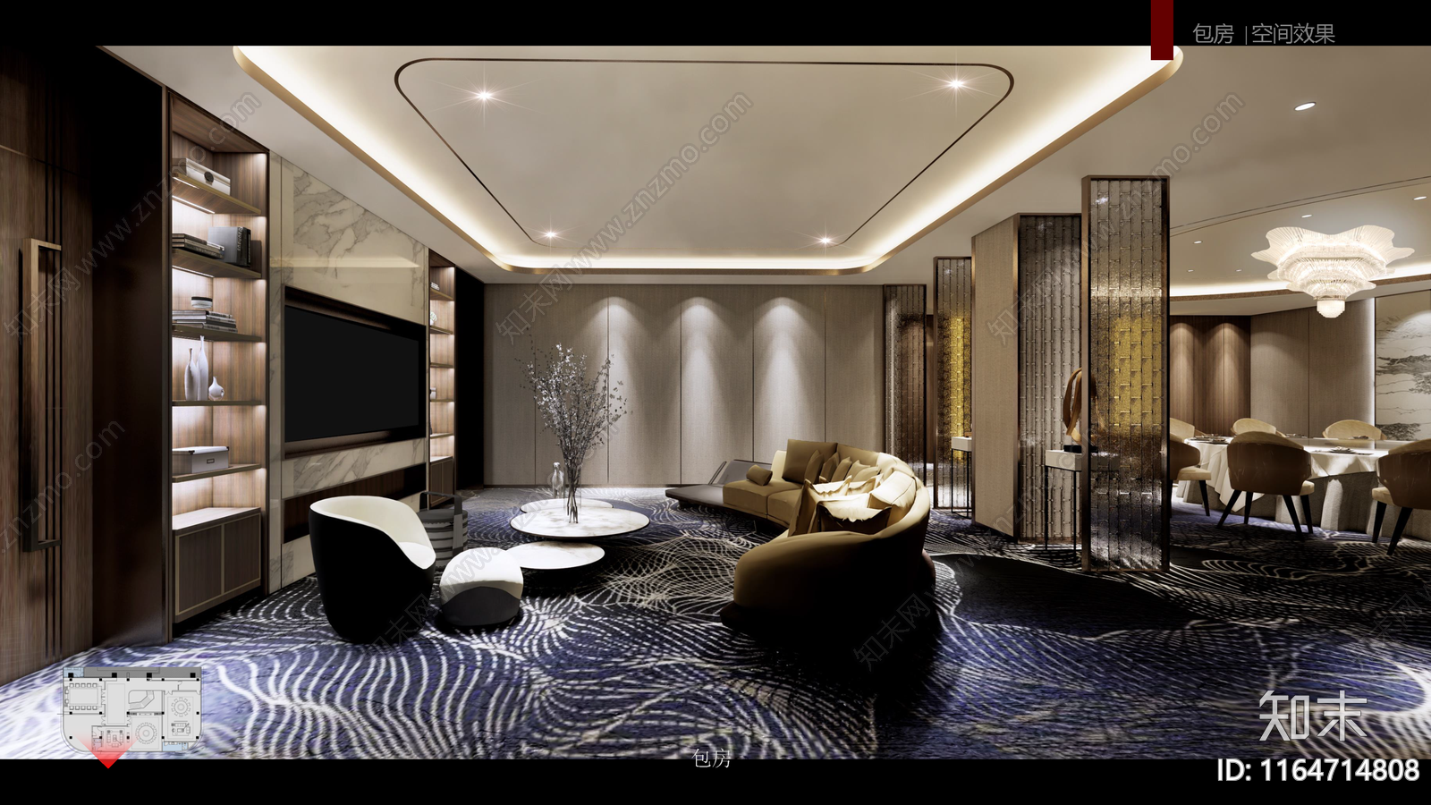 现代会所cad施工图下载【ID:1164714808】