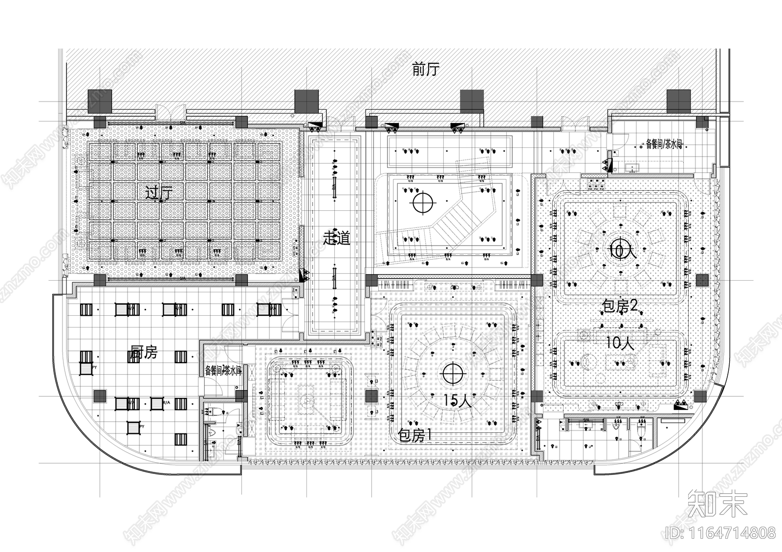 现代会所cad施工图下载【ID:1164714808】