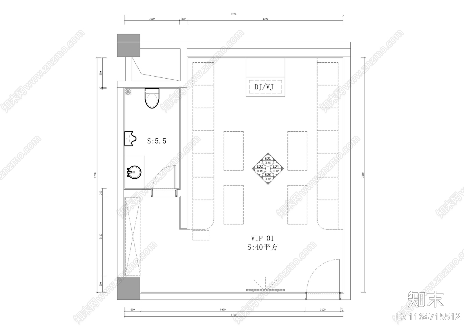 现代KTVcad施工图下载【ID:1164715512】