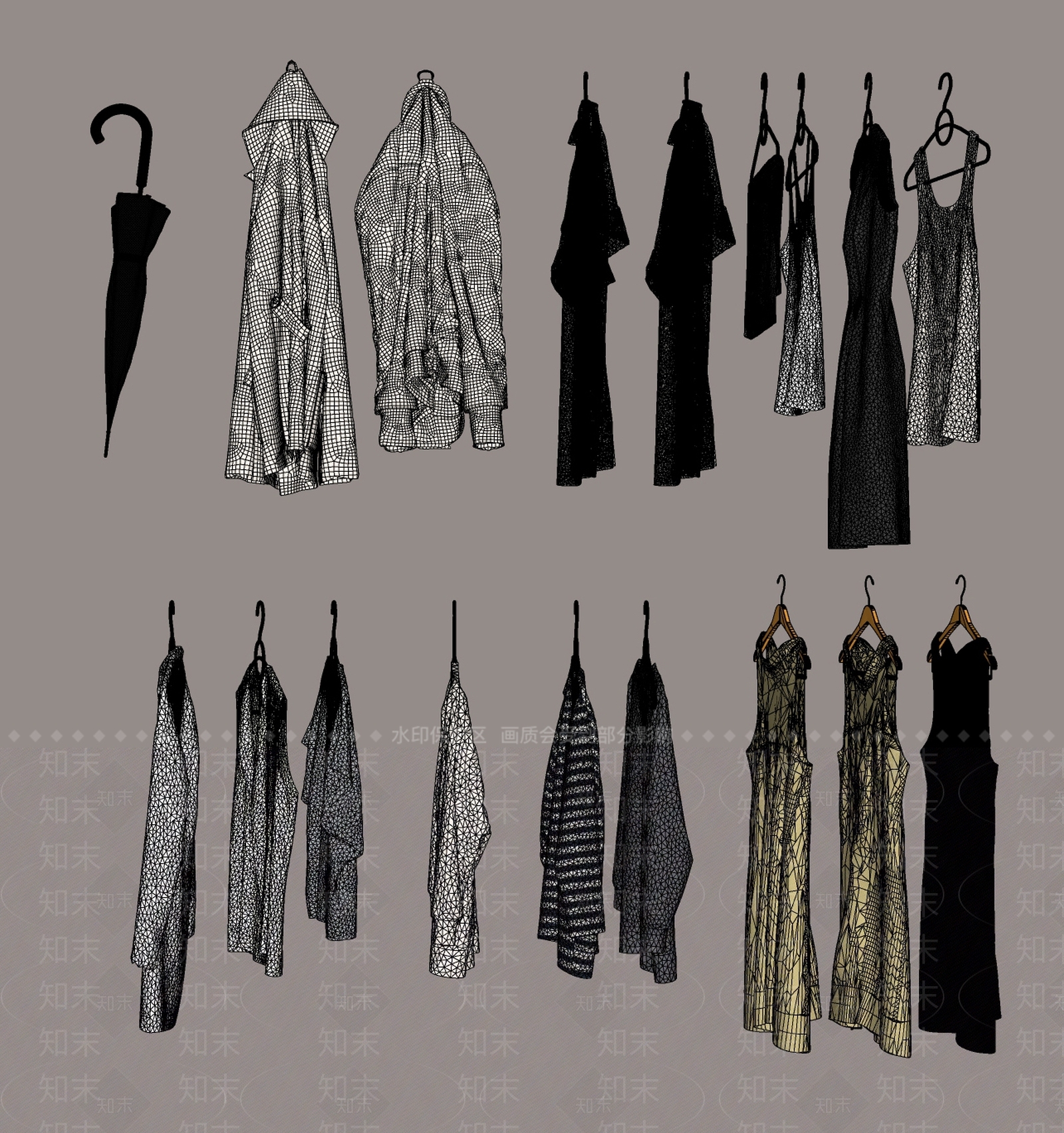 衣服SU模型下载【ID:1164717535】