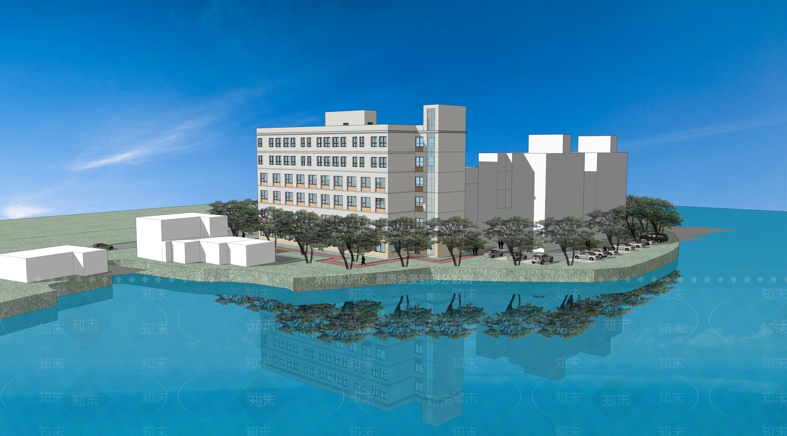 现代医院建筑SU模型下载【ID:1164722258】