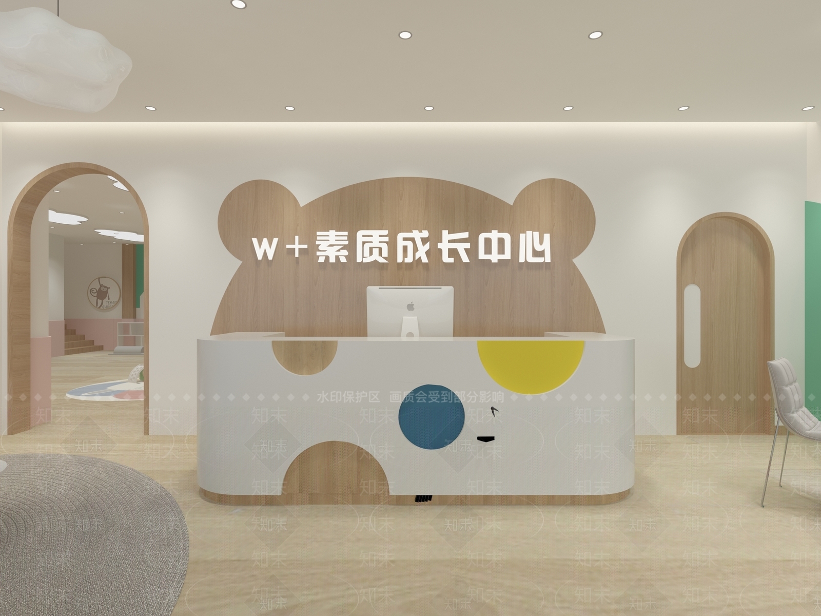 现代简约幼儿园3D模型下载【ID:1164735558】