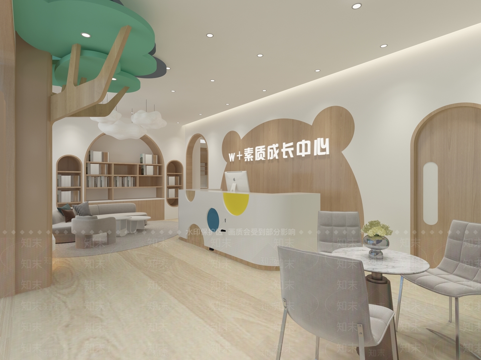 现代简约幼儿园3D模型下载【ID:1164735558】