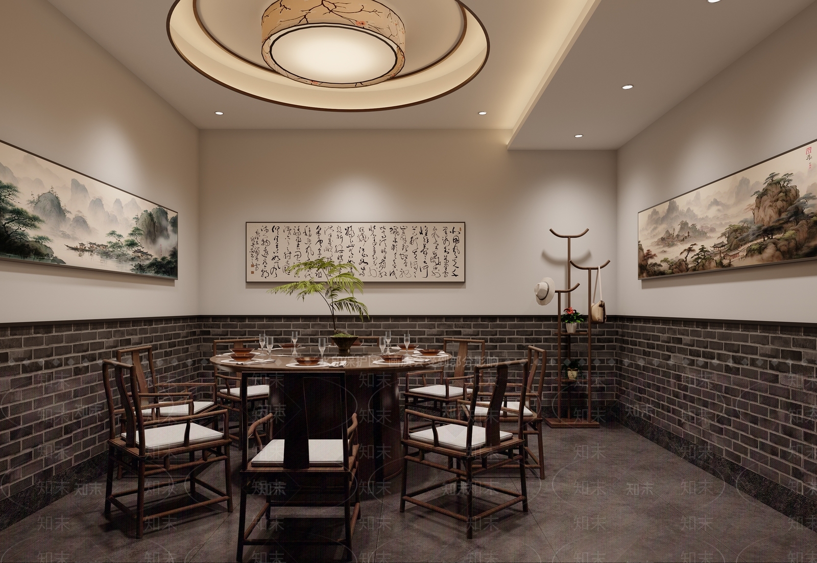 中式新中式烧烤店3D模型下载【ID:1164738510】