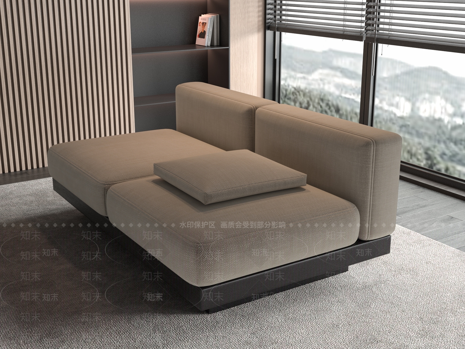 现代卡座沙发SU模型下载【ID:1164740758】