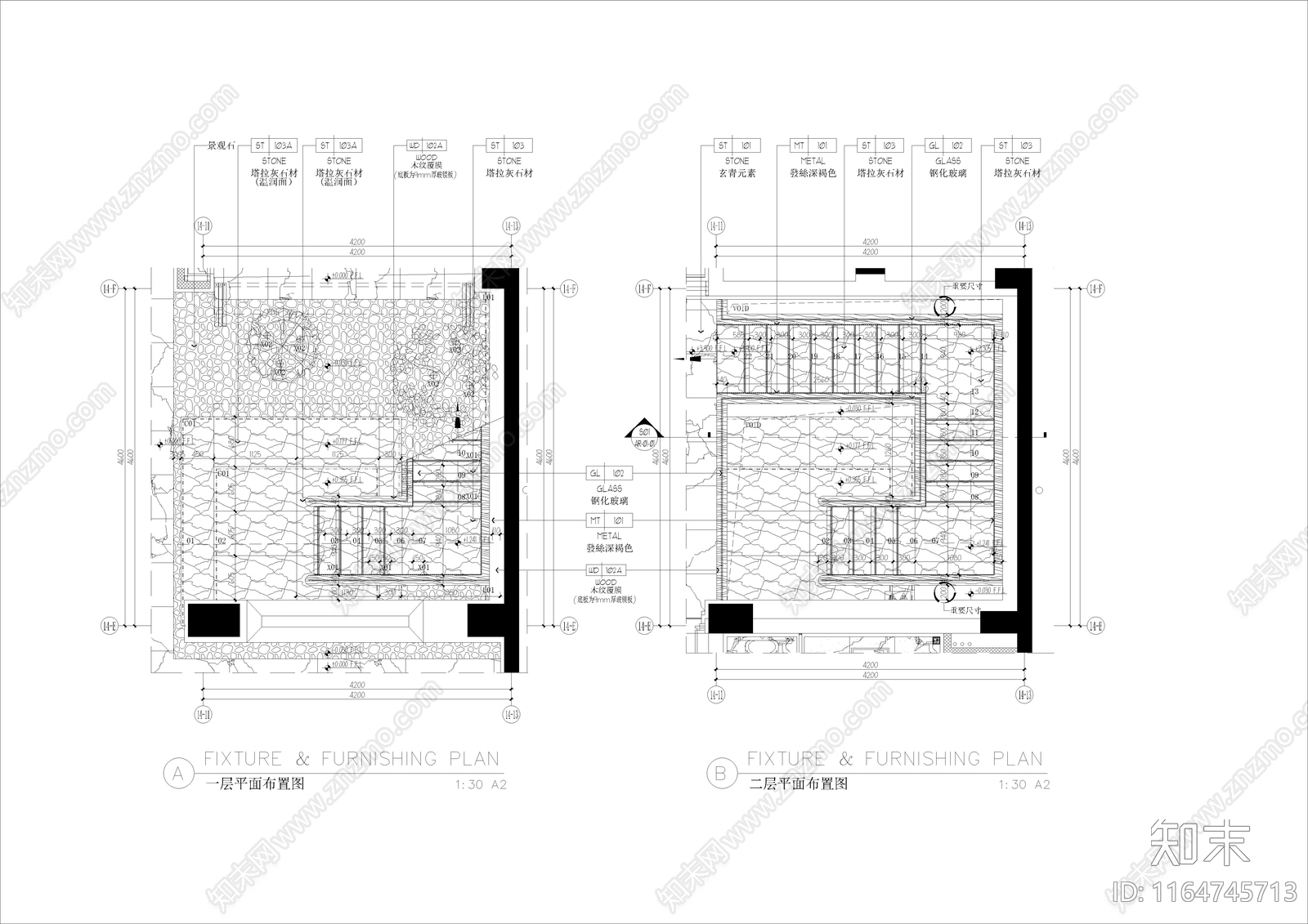 现代楼梯节点cad施工图下载【ID:1164745713】