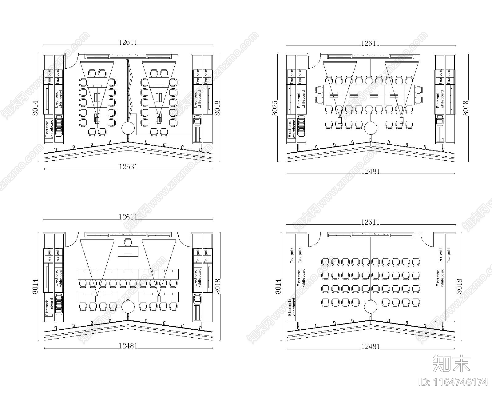 现代报告厅施工图下载【ID:1164746174】