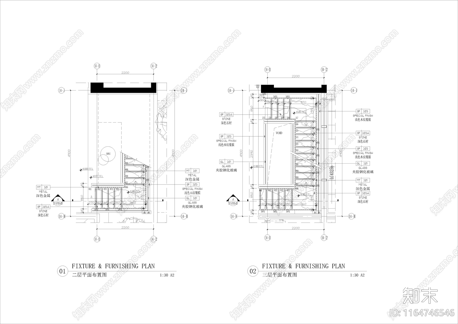 现代楼梯节点cad施工图下载【ID:1164746546】