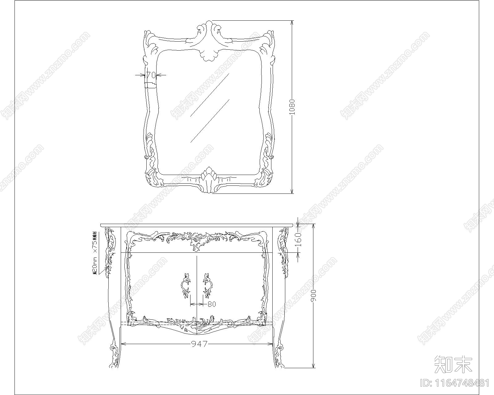 美式综合家具图库施工图下载【ID:1164748481】