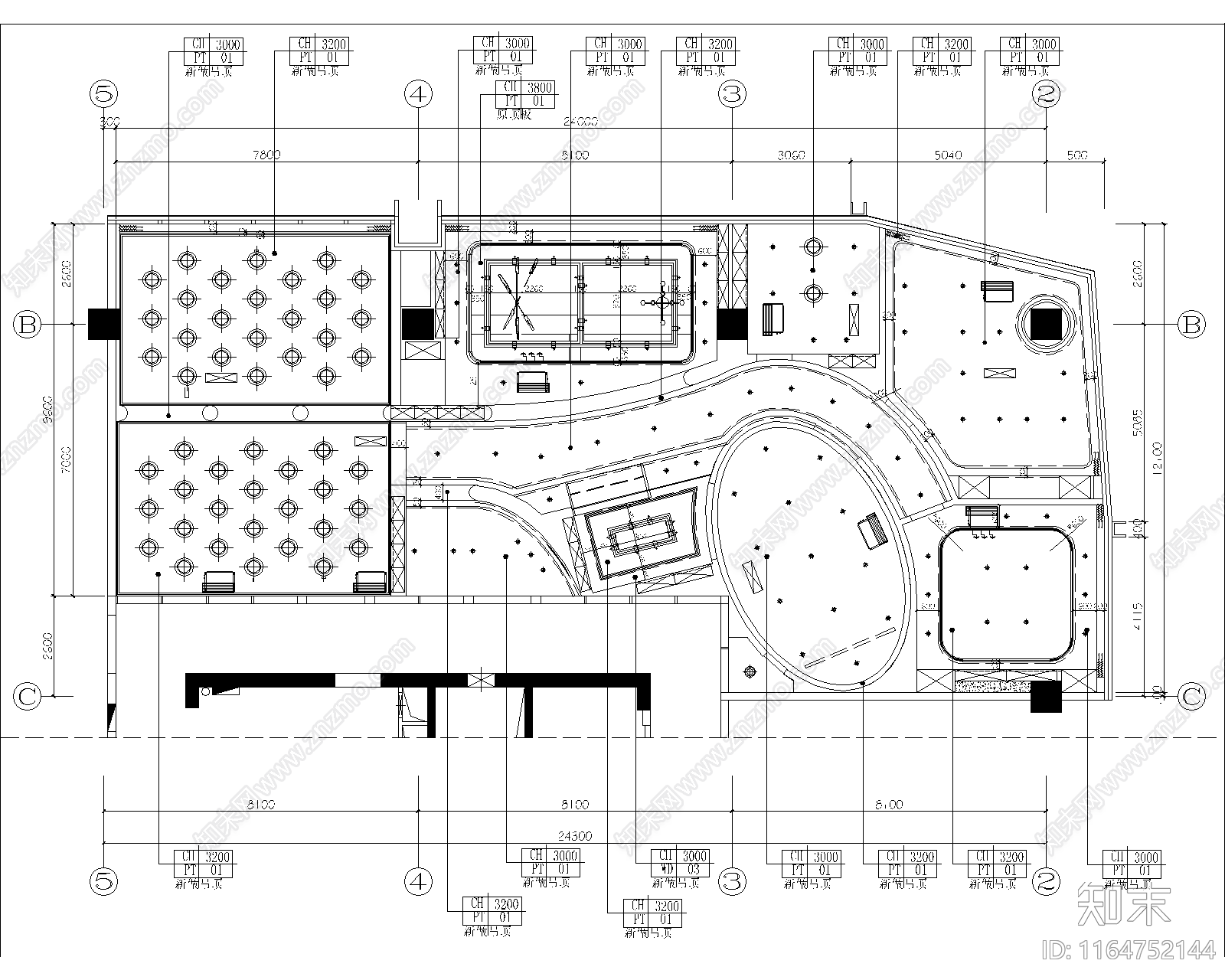 现代办公室cad施工图下载【ID:1164752144】