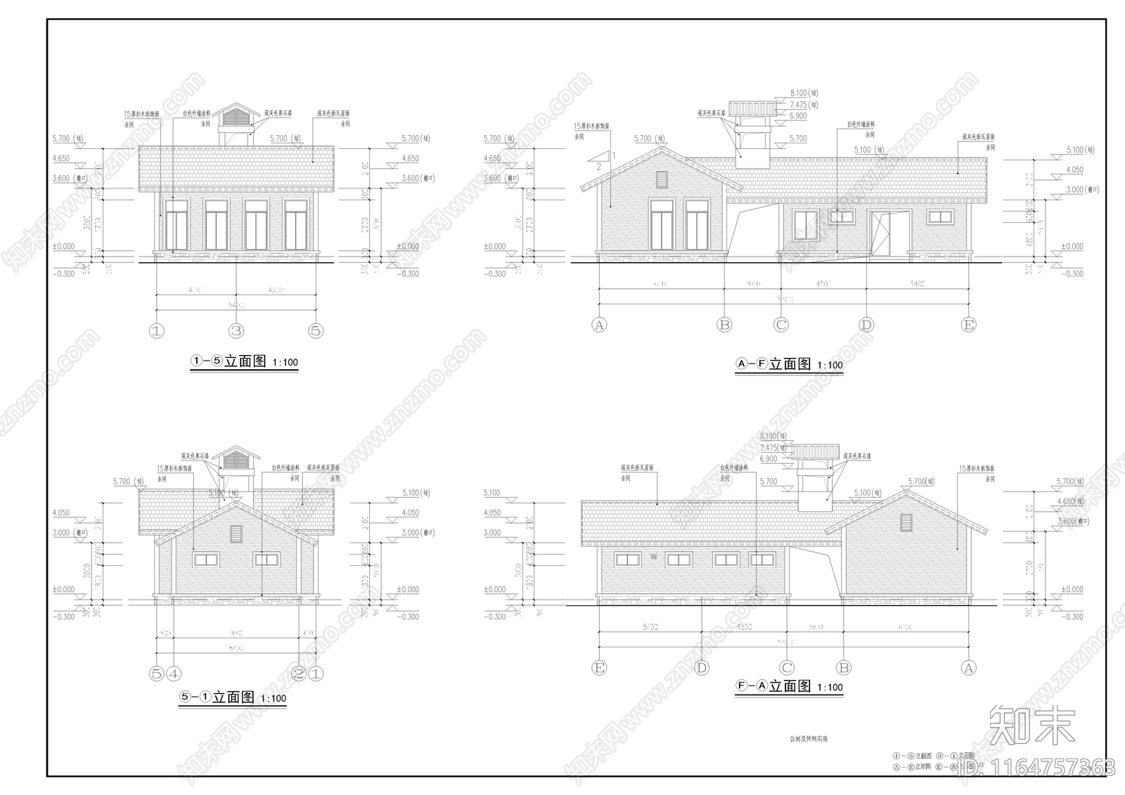 中式公厕施工图下载【ID:1164757363】