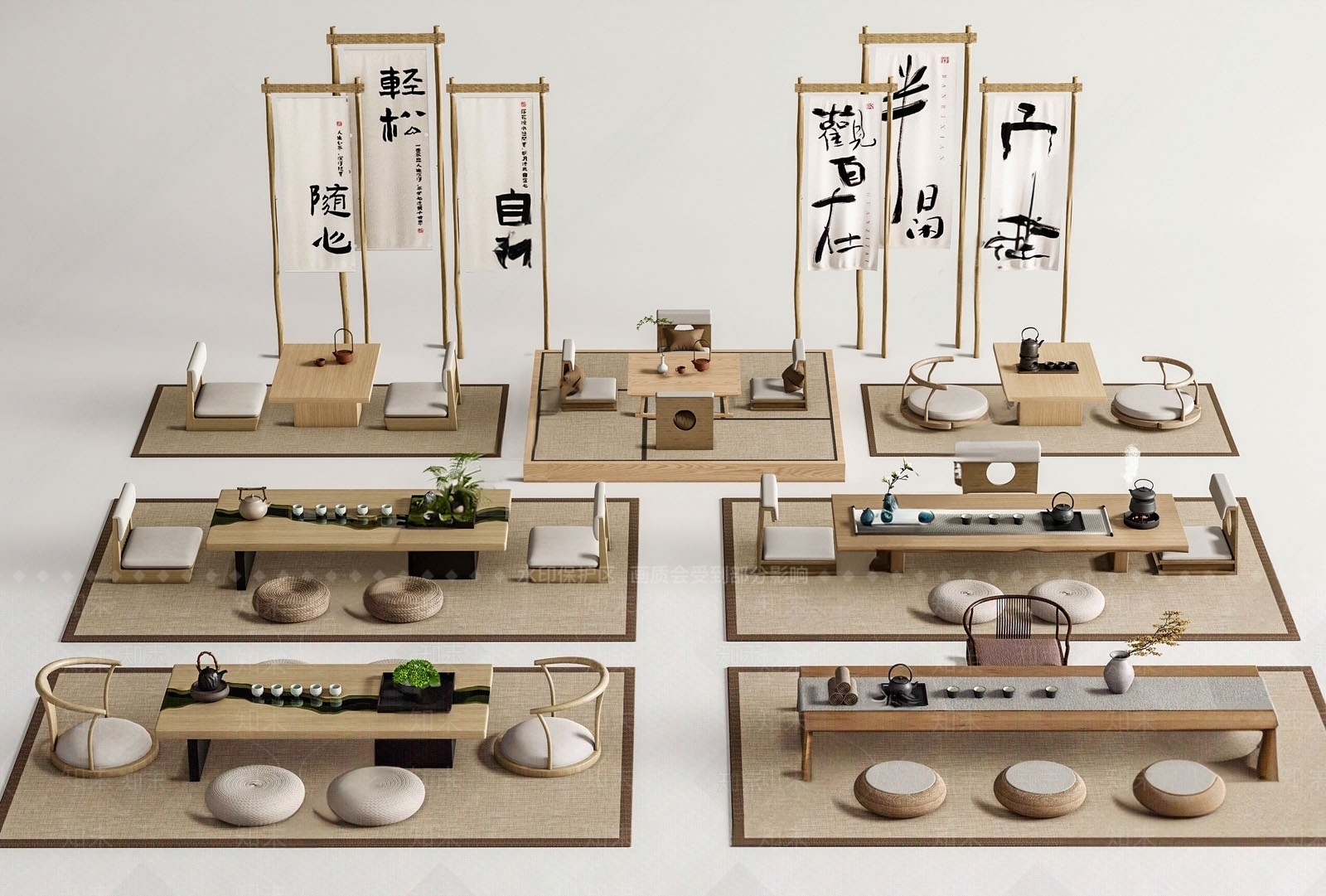 茶具3D模型下载【ID:1164778968】