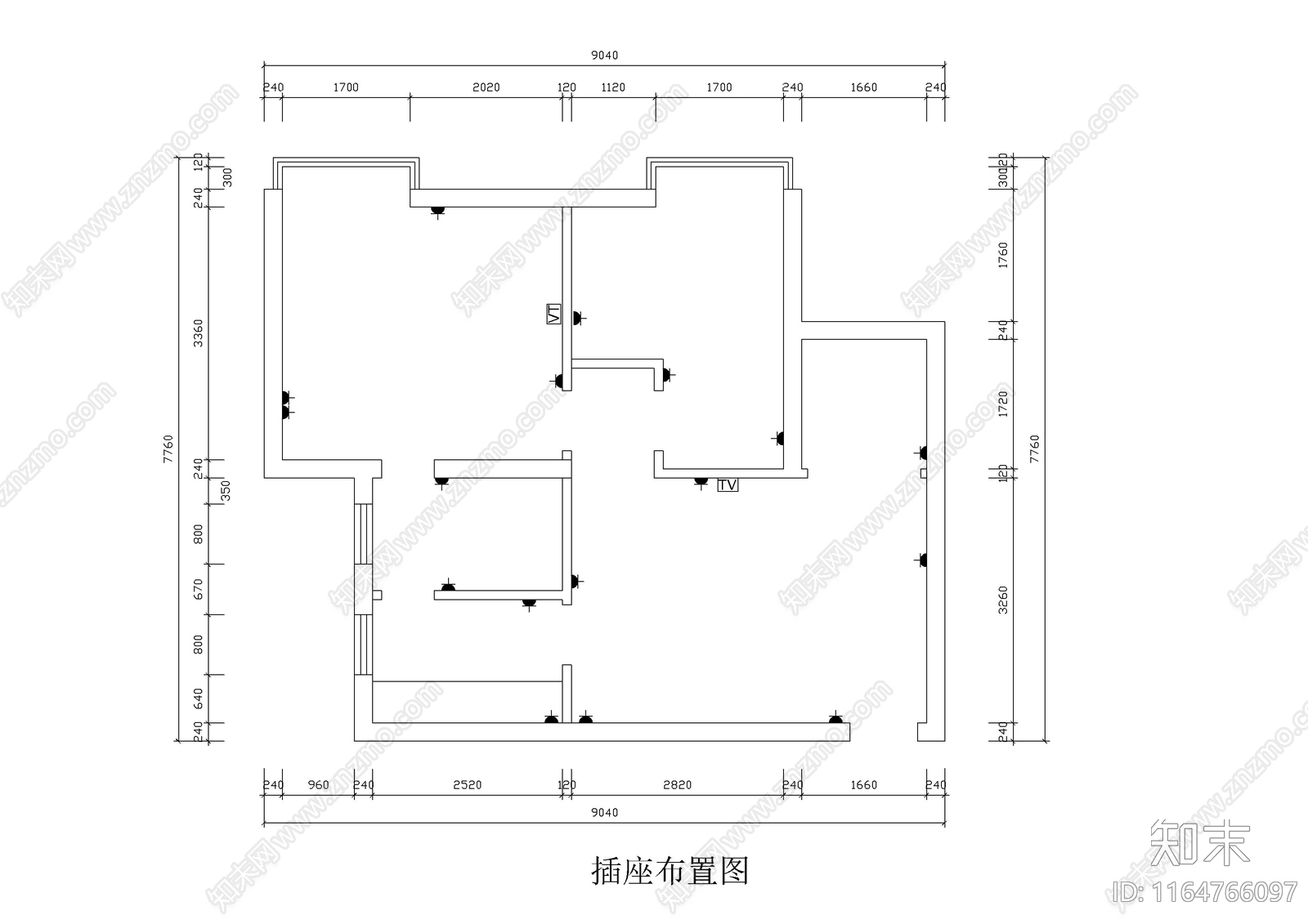 现代公寓cad施工图下载【ID:1164766097】