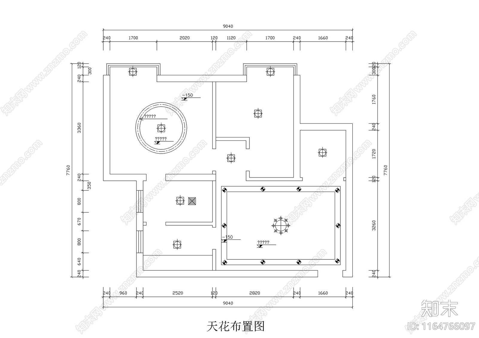 现代公寓cad施工图下载【ID:1164766097】