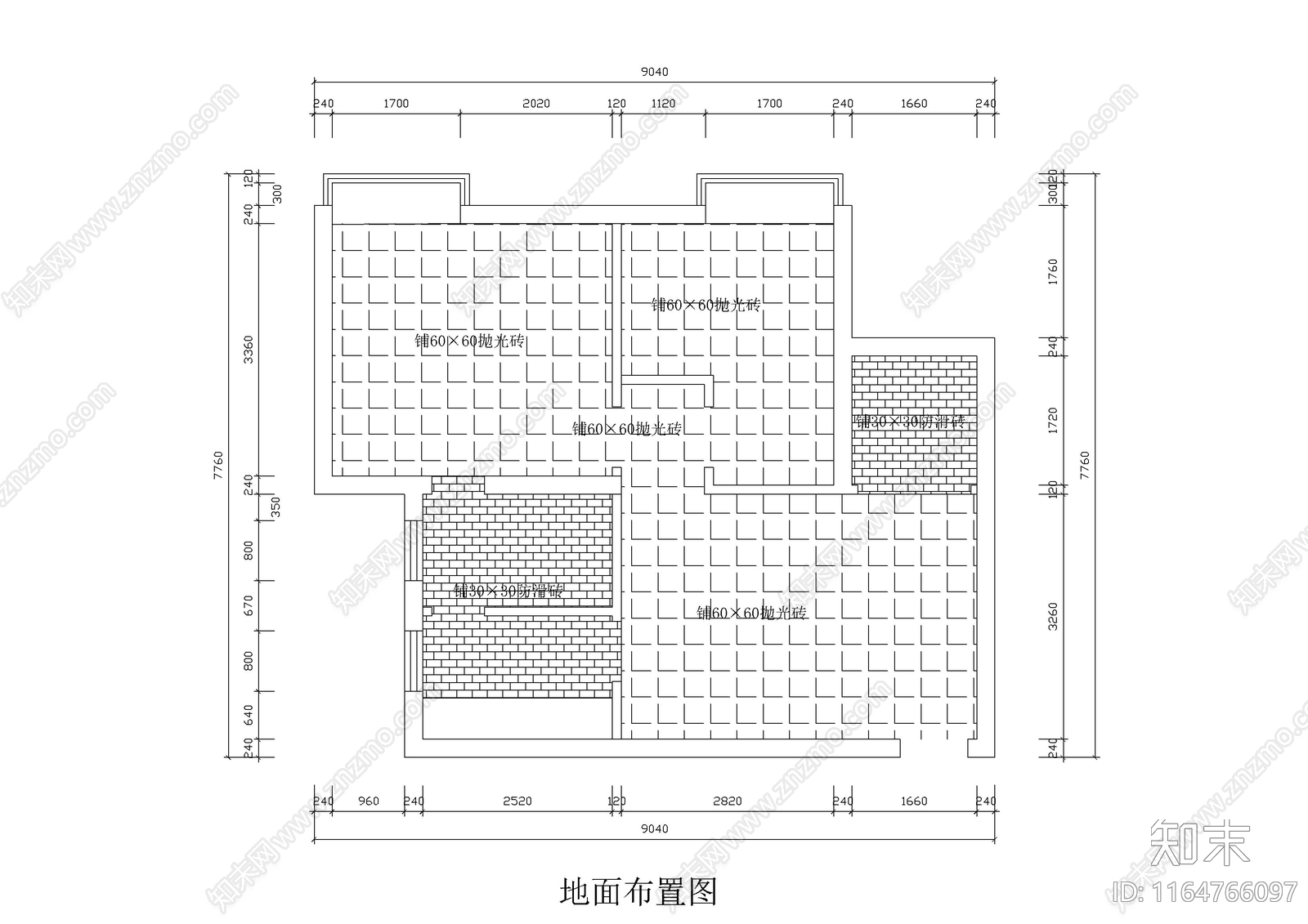 现代公寓cad施工图下载【ID:1164766097】