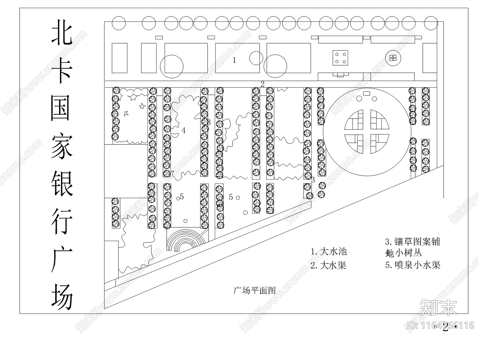 景观平面图cad施工图下载【ID:1164766116】