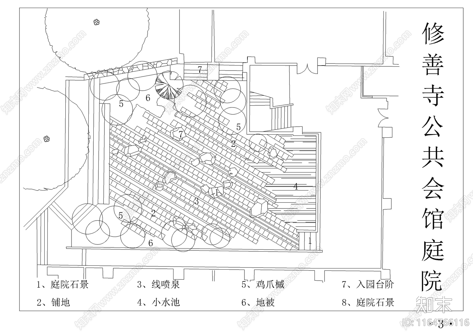 景观平面图cad施工图下载【ID:1164766116】