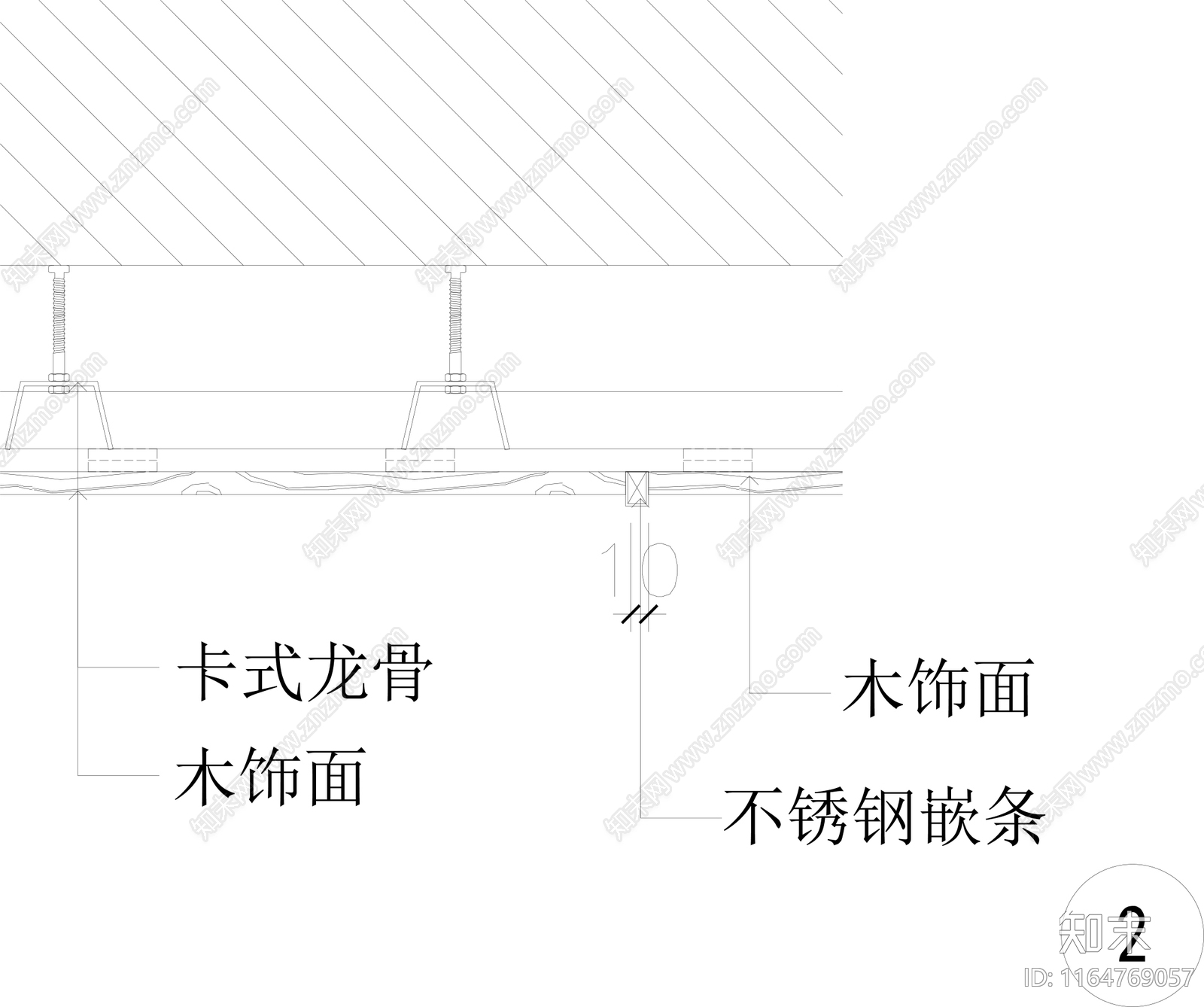 现代墙面节点cad施工图下载【ID:1164769057】