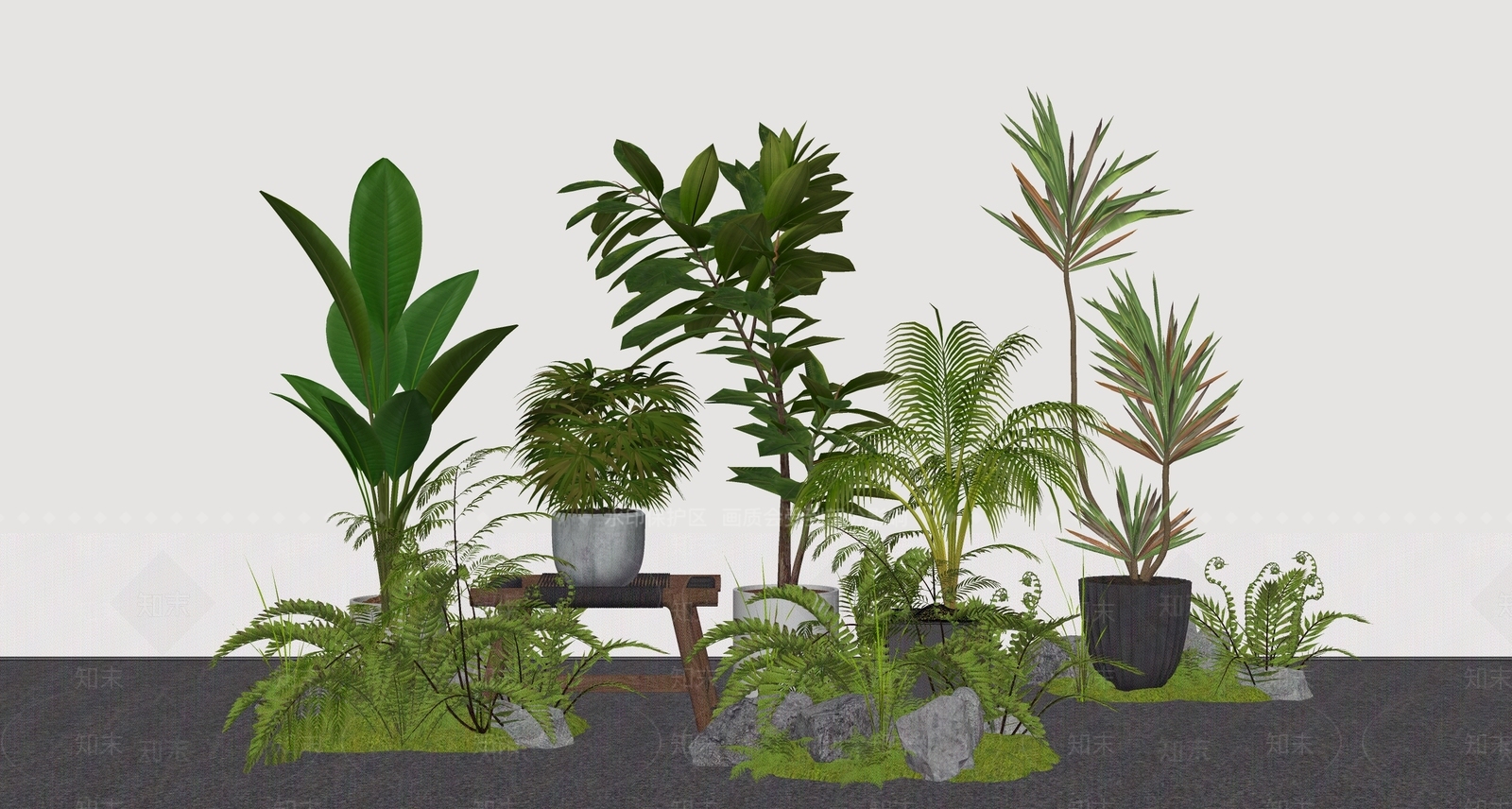 植物组合SU模型下载【ID:1164771543】