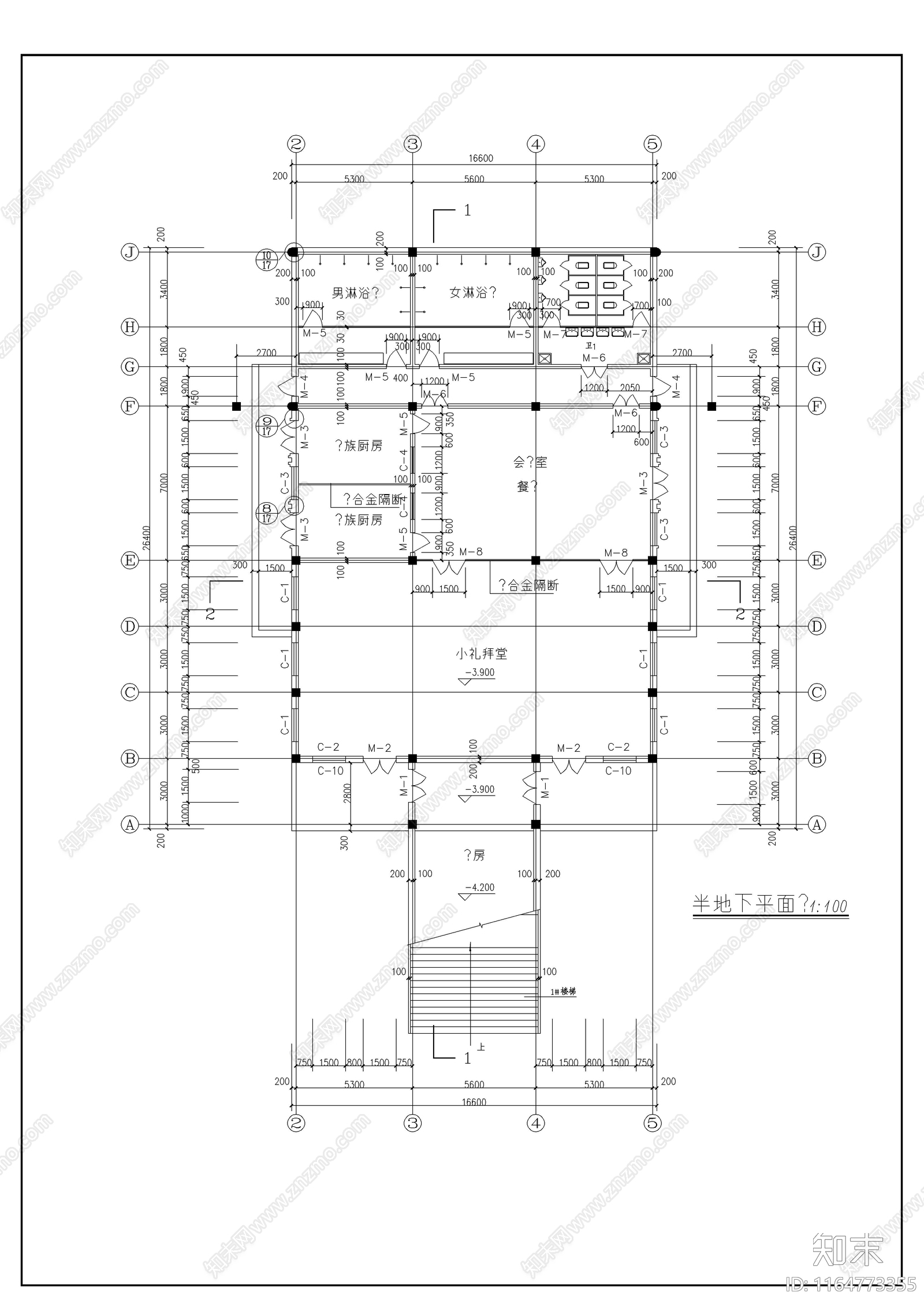 现代教堂施工图下载【ID:1164773355】