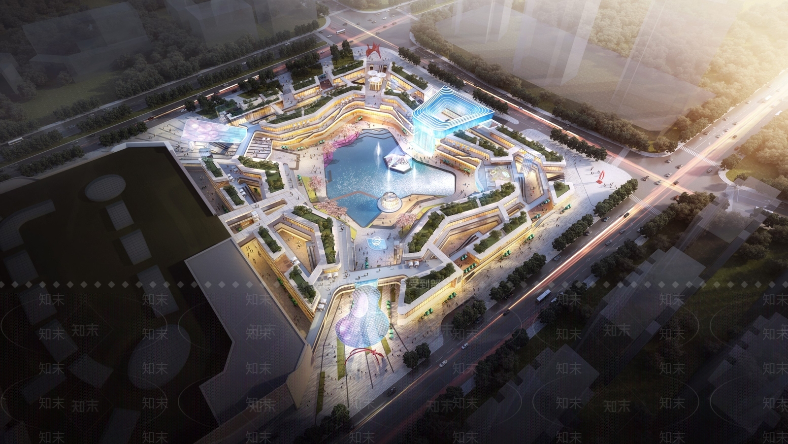 现代商场建筑SU模型下载【ID:1164775491】