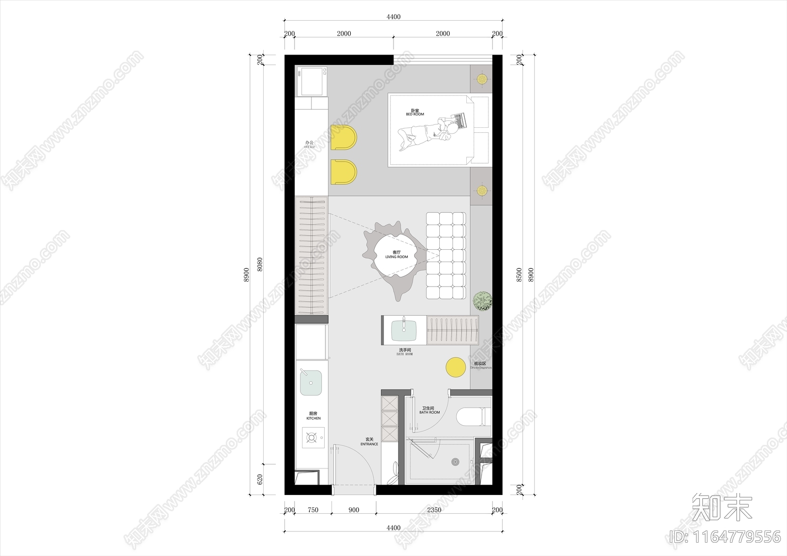 户型优化施工图下载【ID:1164779556】