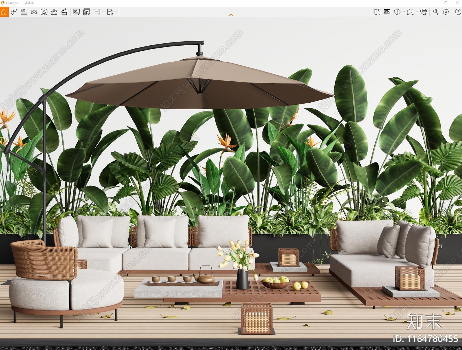现代户外沙发SU模型下载【ID:1164780455】