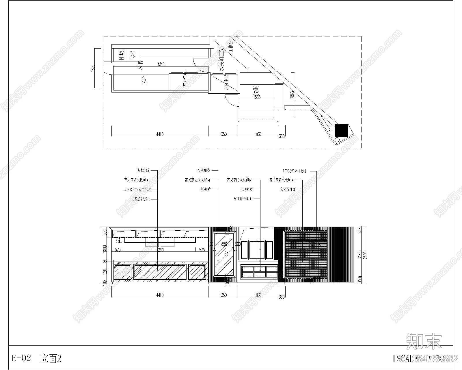 现代复古西餐厅cad施工图下载【ID:1164785682】