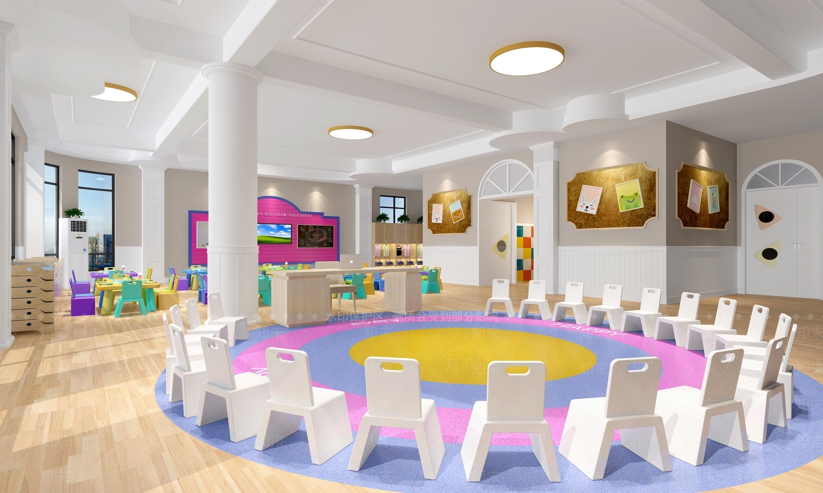 现代幼儿园3D模型下载【ID:1164786478】