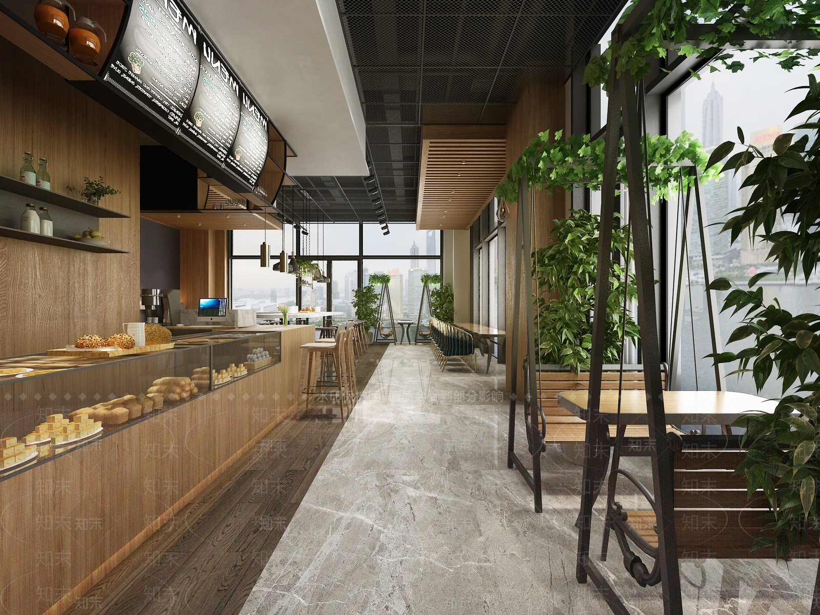 现代咖啡厅3D模型下载【ID:1164789516】