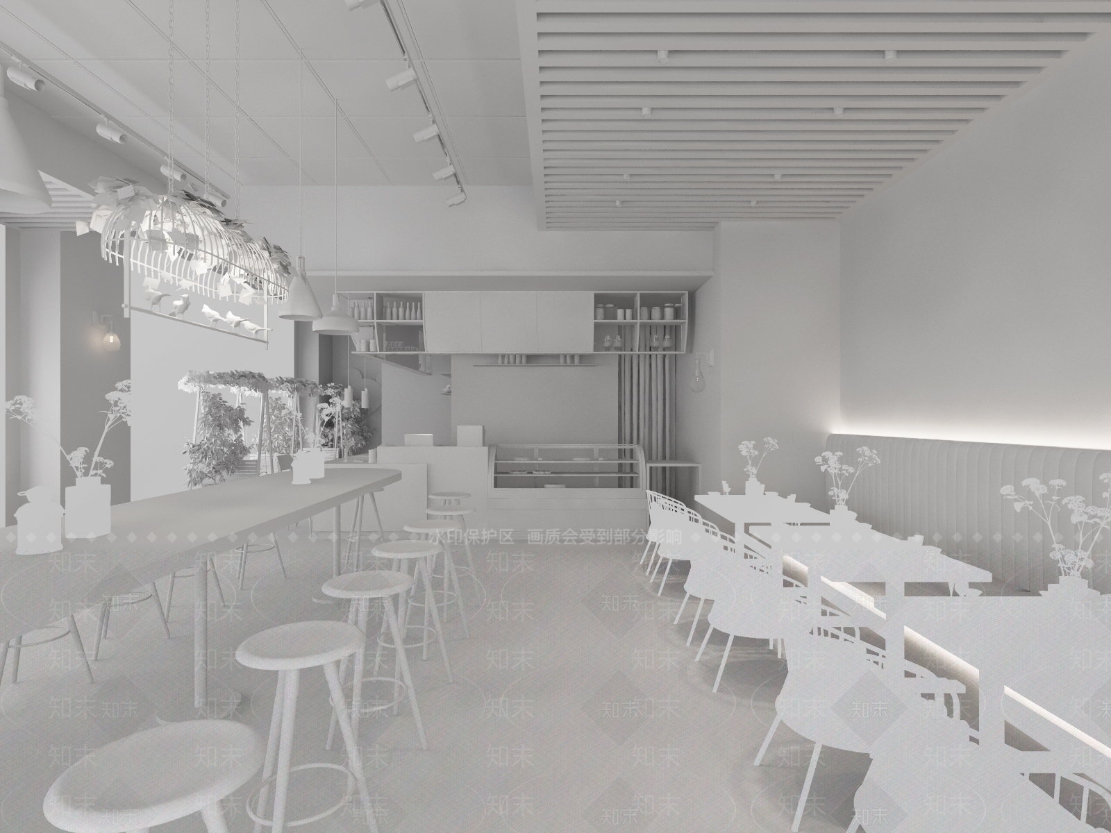 现代咖啡厅3D模型下载【ID:1164789516】