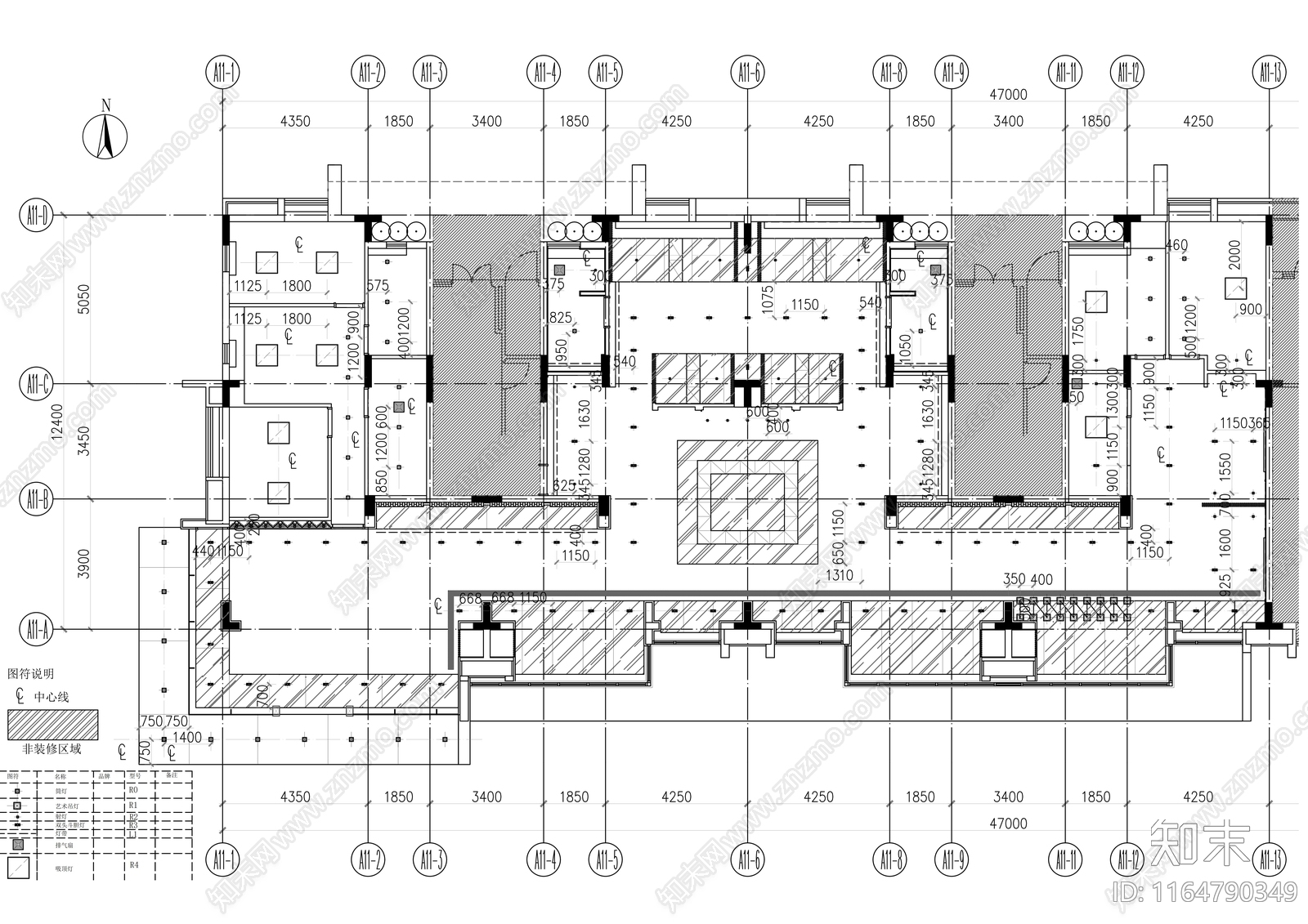 现代售楼处cad施工图下载【ID:1164790349】