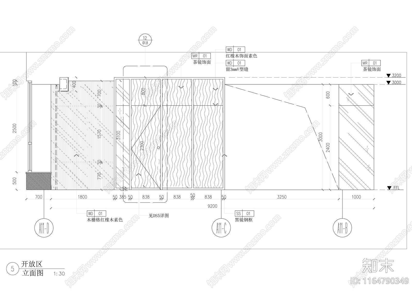 现代售楼处cad施工图下载【ID:1164790349】