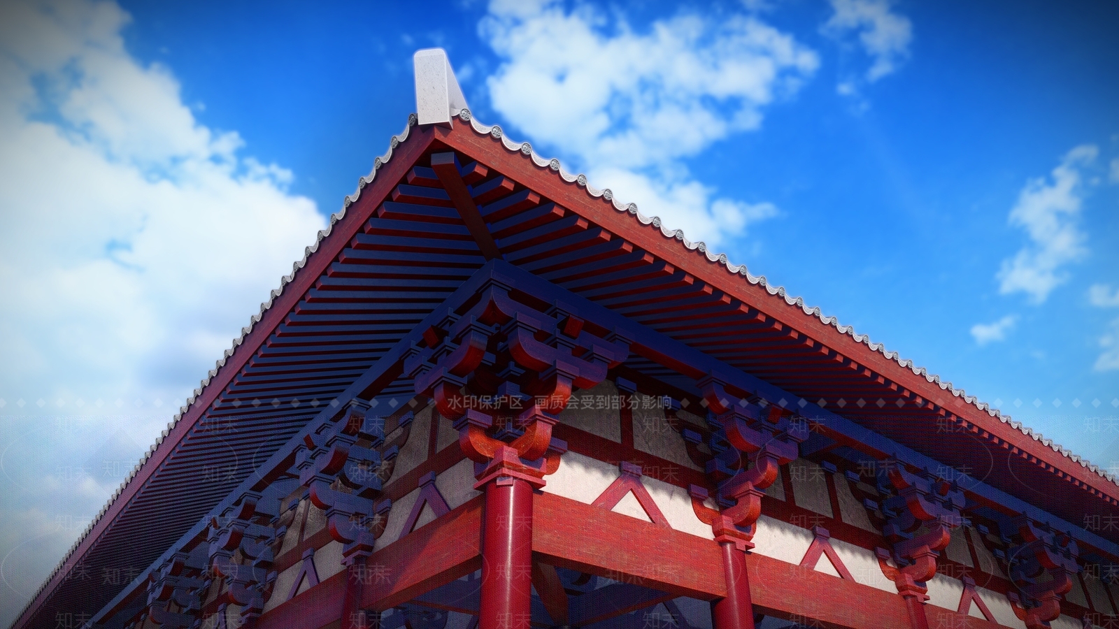 中式古建筑SU模型下载【ID:1164791818】