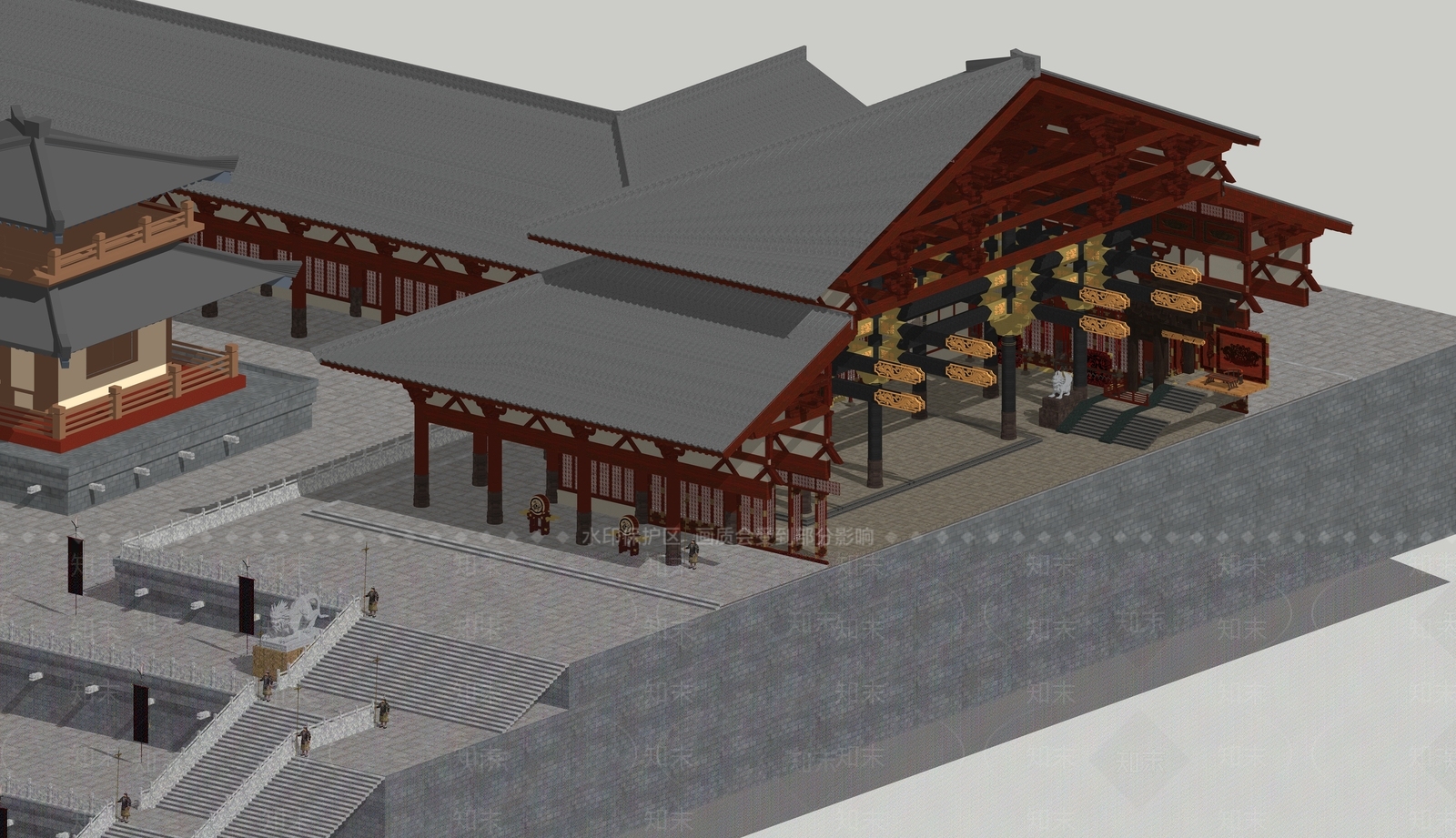 中式古建筑SU模型下载【ID:1164791818】