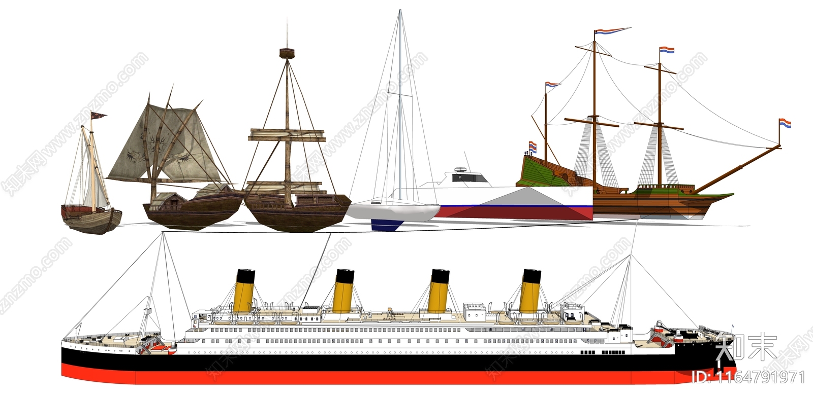 船SU模型下载【ID:1164791971】
